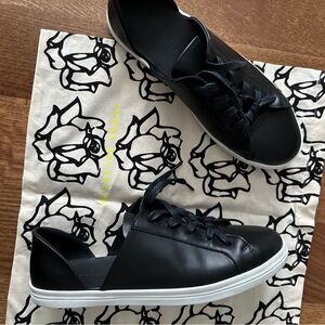 Freda Salvador Eda d’Orsay sneakers black leather 8.5